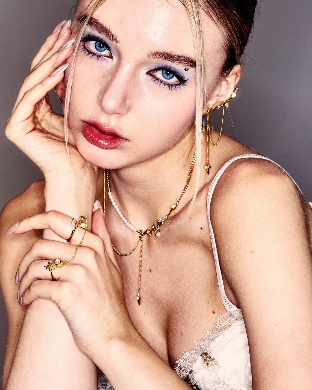 ID #17 ROSE NECKLACE [GOLD]